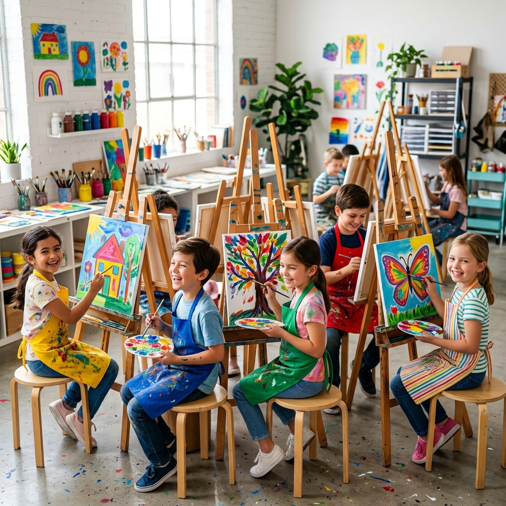 Visual Arts Painting Session